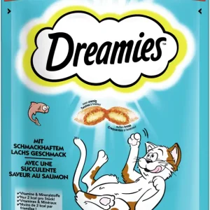 Neue Kollektion Sparpaket 2 x 180 g Dreamies mit schmackhaftem Lachs Katzen Snack